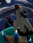 anthro bite_mark blood bodily_fluids claws full_moon moon conditional_dnp wolftacos nintendo pokemon generation_3_pokemon mightyena pokemon_(species) absurd_res hi_res