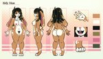 anthro areola breasts brown_body brown_fur buckteeth claws close-up color_swatch female floppy_ears front_view fur gradient_background green_eyes green_hair hair lop_ears multicolored_body multicolored_fur multiple_angles nipples nude nude_anthro nude_female pubes rear_view scut_tail short_tail side_view simple_background solo spots tail teeth text two_tone_body two_tone_fur white_body white_fur nebularobo kelly_hase domestic_rabbit lagomorph leporid lop_rabbit mammal oryctolagus rabbit 2024 absurd_res character_name digital_drawing_(artwork) digital_media_(artwork) hi_res model_sheet