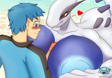 alyce_lugia anthro areola beach big_breasts big_butt blue_areola blue_nipples breasts butt duo exhibitionism female female_anthro huge_breasts interspecies male male/female nipples nude pokephilia size_difference thick_thighs vool_jin_cortes nintendo pokemon generation_2_pokemon human legendary_pokemon lugia mammal pokemon_(species) hi_res