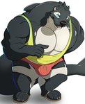 2018 4_fingers 4_toes belly biceps big_bulge big_muscles big_tail black_body black_fur blue_eyes bulge cetacean clothing digital_drawing_(artwork) digital_media_(artwork) dolphin feet fingers footwear fur hybrid male mammal marine mosin multicolored_body multicolored_fur muscular mustelid oceanic_dolphin orca otter pecs plantigrade red_clothing red_underwear sandals shirt simple_background solo standing tail tank_top thick_thighs toes toothed_whale topwear two_tone_body two_tone_fur underwear whiskers white_background white_body white_fur yellow_clothing yellow_shirt yellow_tank_top yellow_topwear