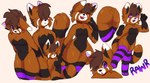 anthro clothing ear_droop group legwear male purple_eyes rawr solo thick_thighs thigh_highs mistysnugglebug orion_(theirishwah) ailurid mammal red_panda absurd_res hi_res