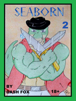 abs anthro barazoku biceps black_clothing black_hat black_headwear border bulge clothed clothing dagger green_body green_border hat headgear headwear holding_object holding_weapon looking_at_viewer male manly melee_weapon muscular muscular_anthro muscular_arms muscular_male open_clothing open_shirt open_topwear orange_background purple_eyes red_clothing red_topwear shirt simple_background tail text thick_tail topwear weapon dashthefox nikel lizard reptile scalie 2025 absurd_res comic cover cover_art cover_page english_text hi_res traditional_media_(artwork)