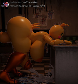 anthro areola balls beakless big_areola big_balls big_breasts big_butt big_nipples big_penis blush blush_stickers bodily_fluids breasts butt cum cum_on_ground feathers genital_fluids genitals glistening glistening_body glistening_butt gynomorph hanging_breasts huge_balls huge_breasts huge_butt huge_penis hyper hyper_genitalia hyper_penis intersex machine nipples non-mammal_breasts orange_areola orange_body orange_nipples penis solo tail tail_feathers text thick_thighs yellow_body feversfm five_nights_at_freddy's five_nights_at_freddy's_2 scottgames lovetaste_chica runaboo_chica toy_chica_(fnaf) animatronic avian bird chicken galliform gallus_(genus) phasianid robot 2024 3d_(artwork) digital_media_(artwork) hi_res url