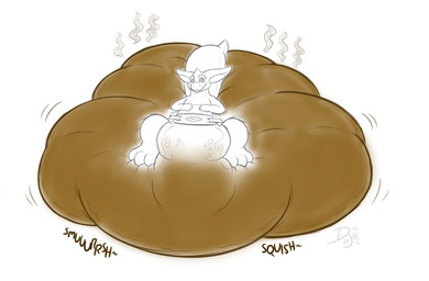 anthro bottom_heavy clothing diaper excessive_feces feces hyper hyper_feces pooping scatplay soiled_diaper soiling solo tail unclean_diaper used_diaper rebelgandre mythology dragon mythological_creature mythological_scalie scalie