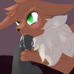 ambiguous_gender ambiguous_on_human bestiality bodily_fluids cum cum_in_mouth cum_inside duo faceless_character faceless_male feral genital_fluids human_on_feral interspecies male male_on_feral oral pokephilia featherystorm nintendo pokemon anon canid canine eevee generation_1_pokemon human mammal pokemon_(species) 1:1