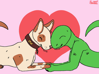 anthro anthro_on_feral bestiality bestiality_marriage collar duo eyes_closed feral heart_symbol holding_paws male male/male nude nuzzling ring romantic smile qwaxi~lixard greenbean_gardener_(qwaxi~lixard) joshua_gardener_(qwaxi~lixard) canid canine canis domestic_dog mammal reptile scalie snake 4:3 nonbinary_(lore)