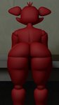 ambiguous_gender anthro anus barely_visible_anus barely_visible_genitalia big_butt butt genitals hand_on_surface machine nude rear_view red_body solo geometryboymejia five_nights_at_freddy's scottgames foxy_(fnaf) animatronic canid canine fox mammal robot 2020 3d_(artwork) 4k 9:16 absurd_res digital_media_(artwork) hi_res