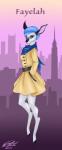 anthro classy clothing coat female fur hat headgear headwear hooves long_legs scarf skyline slim solo thief topwear white_body white_fur sensetivewhiskers fayelah deer mammal 2015 absurd_res hi_res