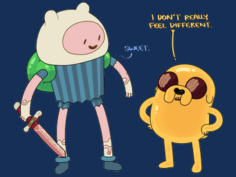 alternate_species ambiguous_gender anthro backpack candy clothed clothing cupcake dessert dialogue drupe_(fruit) duo food footwear fruit melee_weapon plant shoes smile sword tail teeth text toony walnut weapon discount-supervillain adventure_time cartoon_network finn_the_human jake_the_dog candy_people_(at) canid canine canis domestic_dog food_creature food_humanoid humanoid living_candy mammal 4:3 alpha_channel digital_media_(artwork) english_text