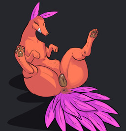animal_genitalia animal_vulva anus brown_anus brown_vulva butt canine_genitalia canine_vulva digitigrade eyes_closed female female_feral feral fur genitals grin leaf leaf_ears leaf_tail legs_up lying on_back orange_body orange_fur pawpads presenting presenting_hindquarters quadruped smile solo tail vulva squaresville deltarune undertale_(series) canid canine darkner fox mammal netskie 2026 digital_media_(artwork) hi_res