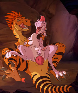 anus canon_x_oc cave claws clitoral clitoral_hood clitoral_masturbation clitoris duo erection eye_roll feathers female female_penetrated feral feral_on_feral feral_penetrated feral_penetrating feral_penetrating_feral genitals licking licking_lips looking_at_another looking_pleasured male male/female male_penetrating male_penetrating_female masturbating_while_penetrated masturbation motion_lines penetration penile penile_penetration penis penis_in_vagina sex shaking sharp_teeth sitting size_difference smaller_female smaller_penetrated spread_legs spreading striped_body stripes tail tail_grab teeth tongue tongue_out vaginal vaginal_penetration vulva draigarfirecrystal don_bluth the_land_before_time ruby_(the_land_before_time) dinosaur dromaeosaurid oviraptor oviraptorid oviraptorosaur prehistoric_species reptile saurischian scalie theropod hi_res