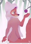 5_fingers anthro apple branch clothing female fingers food fruit fur mostly_nude nails nude plant red_body red_fur skinny_dipping snout solo standing tree water dauddalmata disney robin_hood_(disney) maid_marian canid canine fox mammal red_fox true_fox 2022 digital_media_(artwork) hi_res signature