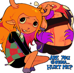 anthro bite blonde_hair blood blood_from_neck bloodplay bodily_fluids duo female female/female hair simple_background white_background ddbsandstormm deltarune undertale_(series) noelle_holiday susie_(deltarune) deer mammal reptile scalie animated hi_res short_playtime