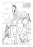 animal_genitalia animal_penis bestiality comic duo english_text equid equine equine_genitalia equine_penis erection female female_on_feral feral genitals hi_res horse human human_on_feral interspecies male male/female male_on_human mammal monochrome nude penis sex text vaginal vermilion888