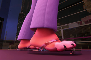 4_toes anthro clothed clothing crush duo extreme_size_difference feet female flip_flops foot_fetish foot_focus foot_on_face footwear fur hair in_shoe larger_female male male/female micro orange_body orange_fur pawpads paws plantigrade sandals shoes size_difference smaller_male smothering soles stepped_on stomping tail toes underpaw cynthiaacid kaylafox_(modeler) dreamworks the_bad_guys diane_foxington paige_(p4wsized) canid canine domestic_cat felid feline felis fox mammal 2025 3:2 3d_(artwork) 3d_animation animated blender_(artwork) digital_media_(artwork) hi_res no_sound short_playtime video