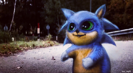 alternate_form big_pupils black_nose blue_body blue_ears blue_fur blue_quills countershade_arms countershade_face countershade_torso countershading feral fur glistening glistening_eyes gloves_(marking) green_eyes iris male markings philtrum photo_background pupils redesign semi-anthro snout solo text uncanny_valley yellow_body yellow_countershading louceph sega sonic_the_hedgehog_(series) sonic_the_hedgehog eulipotyphlan hedgehog mammal 2019 artist_name digital_media_(artwork) digital_painting_(artwork) hi_res mixed_media painting_(artwork) photography_(artwork)