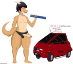 anthro armor big_penis black_hair bottom_heavy car clothing e621_tags erection freckled_legs freckled_shoulders freckled_thighs freckles genitals glistening hair headgear helmet holding_tail horn humanoid_genitalia licking looking_at_viewer male multicolored_body multicolored_skin penis penis_through_underwear solo standing tail tan_body text thick_thighs tongue two_tone_body two_tone_skin underwear vehicle helmetbarney mythology dragon mythological_creature mythological_scalie scalie wingless_dragon english_text hi_res watermark