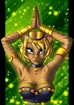 anthro belly_dancer blonde_hair blue_eyes breasts dancer_outfit female hair jewelry lips solo oracle_sphinx domestic_cat felid feline felis mammal alpha_channel bust_portrait portrait