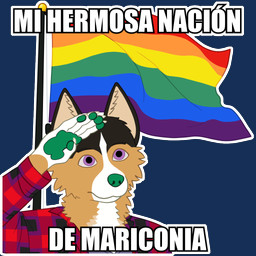 anthro black_body black_fur flag flag_(object) flannel fur gesture green_pawpads homophobic_slur lgbt_pride pawpads pride_colors rainbow_flag rainbow_pride_flag rainbow_symbol salute solo tan_body tan_fur text martin_shep martin_schaefer border_collie canid canine canis collie domestic_dog german_shepherd herding_dog mammal pastoral_dog sheepdog 1:1 alpha_channel digital_media_(artwork) impact_(font) spanish_description spanish_text translated