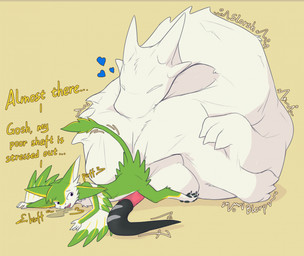 4_ears ^w^ ambiguous_gender anthro balls big_balls blush bodily_fluids breath cock_vore drooling duo emanata feral genitals grey_tail heart_symbol horn huge_balls hyper hyper_balls hyper_genitalia male male/ambiguous multi_ear onomatopoeia panting penetration penile penis saliva size_difference smaller_pred sound_effects streched tail tail_motion tailwag tapering_penis text urethral vore willing_prey accadurosoce mythology selicia_(chomanderjake) avali dragon mythological_creature mythological_scalie scalie colored english_text hi_res