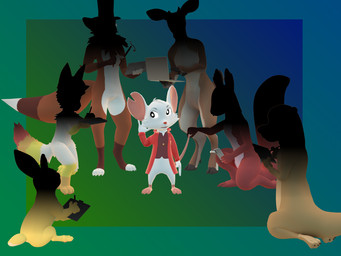 anthro brown_body brown_fur cellphone cloak clothed clothing computer countershading drawing_(action) drawing_tablet electronics female feral fur gesture gloves_(marking) group kneeling laptop leg_markings male markings notched_ear obscured_face partially_clothed pen_(object) pencil_(object) phone red_body red_fur ring_(marking) ringed_tail shadowed_face simple_background sketchbook smartphone socks_(marking) striped_markings striped_tail stripes surrounded tail tail_markings topwear vest white_body white_fur yellow_body yellow_fur conditional_dnp skrelplushie mina_the_hollower yacht_club_games mina_(mina_the_hollower) canid canine deer fox lagomorph leporid mammal mouse murid murine mustelid otter rabbit rodent sciurid tree_squirrel hi_res