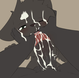 4_fingers adult_on_young age_difference anthro anthro_on_anthro anthro_pov balls big_penis biped black_balls black_body black_eyebrows black_fur black_penis blush blush_lines bodily_fluids brown_nose cum cum_in_mouth cum_inside cum_on_face cum_on_own_penis cum_on_penis cum_on_self duo erection eyebrows faceless_anthro faceless_character faceless_male fangs finger_fetish finger_play fingers first_person_view fur genital_fluids genitals glans glistening glistening_eyes green_eyes handjob humanoid_genitalia humanoid_penis looking_at_viewer male male/male male_anthro male_pov mismatched_genitalia mismatched_humanoid_penis mismatched_penis nude nude_anthro nude_male one_eye_closed penile penis pink_glans saliva saliva_on_penis sex solo_focus teeth tongue vein veiny_penis young young_anthro young_male givemeapaw canid canine mammal 2025 digital_drawing_(artwork) digital_media_(artwork) hi_res