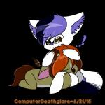 adolescent anthro blue_hair brown_eyes chibi cuddling duo eyes_closed eyewear female fur glasses hair love male male/female membrane_(anatomy) membranous_wings romantic romantic_couple sleeping white_body white_fur wings young computerdeathglare pyro_koshka riptide_mcdangerwaffles angel avian canid canine canis demon domestic_cat felid feline felis mammal ragdoll_cat wolf 1:1 alpha_channel