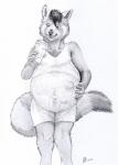 anthro belly beverage big_belly bottomwear clothing coffee fetal_movement fur hand_on_belly male navel outie_navel pregnant pregnant_anthro pregnant_male shirt shorts simple_background solo standing tail topwear whiskers beuwens-folder tobor ailurid mammal red_panda 2018 hi_res