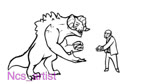 ambiguous_gender anthro claws clothed clothing duo horn humor imminent_attack male open_mouth rock_paper_scissors scales screaming simple_background size_difference standing teeth tongue white_background wide_eyed ncs sound_warning fallout microsoft deathclaw human mammal monster reptile scalie 16:9 2022 2d_animation animated digital_media_(artwork) short_playtime sound webm widescreen