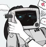 ambiguous_gender blush blush_lines duo heart_symbol holding_wrist machine male not_furry screen screen_face puruya_2222 daniel_mullins_games inscryption p03_(inscryption) humanoid robot robot_humanoid 2024 digital_media_(artwork) hi_res