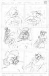 anthro attribute_theft breasts canid canine canis clothed clothing comic english_text female fox front_view graphite_(artwork) greyscale group growth hi_res holding_character larger_female licking licking_lips male mammal michael_higgs monochrome muscle_growth pencil_(artwork) self_lick shrinking simple_background size_difference size_theft size_transformation smaller_male tail text tongue tongue_out traditional_media_(artwork) transformation white_background wolf