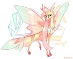 blue_eyes cloven_hooves female hooves horn insect_wings simple_background solo white_background wings marbola friendship_is_magic hasbro my_little_pony fluttershy_(mlp) arthropod changeling hi_res