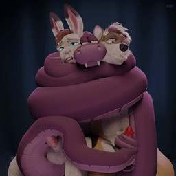 ambiguous_feral ambiguous_gender ambiguous_penetrated anal animal_genitalia anthro anthro_on_feral anthro_penetrating anthro_penetrating_feral balls bestiality cloaca cloacal cloacal_penetration coiling coiling_around_penis coiljob erection feral feral_penetrated forced genitals group humanoid_genitalia humanoid_penis looking_pleasured male male/ambiguous male_on_feral male_penetrating male_penetrating_ambiguous nude penetration penis sex whiteshadowhare nomad_(ekanssssssssss) whiteshadowhare_(character) canid canine canis lagomorph leporid mammal rabbit reptile scalie snake wolf 1:1 3d_(artwork) 3d_animation animated digital_media_(artwork)