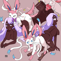 accessory animal_genitalia animal_penis areola balls bedroom_eyes bestiality blue_body blue_eyes blue_fur blush blush_lines bodily_fluids breasts breath brown_body brown_skin butt canine_genitalia canine_penis clitoris clothing cute_fangs doggystyle duo fangs female female_penetrated feral fishnet_clothing fishnet_legwear fishnet_stockings from_behind_position fur genitals glistening glistening_breasts glistening_butt hair hair_accessory hair_ribbon head_tuft human_on_feral humping interspecies knot knot_tugging knotting leg_markings legwear male male/female male_penetrating male_penetrating_female markings medium_breasts motion_lines multicolored_body multicolored_fur musk musk_cloud narrowed_eyes nipples open_mouth penetration penis pink_body pink_fur pokephilia purple_eyes purple_hair quadruped ribbons ribbons_(anatomy) seductive sex socks_(marking) tail tail_motion teeth text thigh_highs tuft tugging vaginal vaginal_penetration vulva white_body white_fur spec_almond nintendo pokemon jacinthe_(pokemon) eeveelution generation_6_pokemon human mammal pokemon_(species) sylveon english_text hi_res