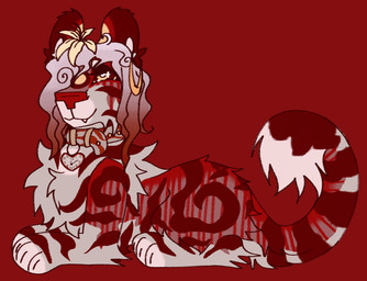 ambigious ambiguous_gender claws clock collar countershading cute_fangs fangs feral feral_with_hair flower glistening glistening_eyes gold_ear_ring hair heart_clock lily_(flower) long_tail looking_up paws plant smile solo sparklefur stripes tail teeth wavy_hair jackrabbit_(artist) felid mammal pantherine tiger 2026 digital_media_(artwork) hi_res ibispaint_(artwork)