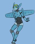 aircraft airplane anthro armor_plates black_body blue_body breasts female green_eyes green_sclera joints looking_at_viewer machine navel non-mammal_breasts not_furry robot_ears simple_background small_breasts solo vehicle wings sealer4258 aida_(vawfag) a-10 aircraft_humanoid living_aircraft living_machine living_vehicle robot robot_anthro 2019 4:5 digital_media_(artwork) hi_res