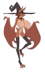 2024 anthro areola bat bat_wings big_areola big_breasts big_hat black_clothing black_leggings black_legwear breasts brown_body brown_fur brown_hair chest_tuft claws clothing crotch_tuft eye_bags female flat_stomach fur genitals hair hat headgear headwear hi_res huge_breasts humanoid_genitalia humanoid_pussy leggings legwear long_ears long_legs long_snout looking_aside magic_user mammal markings membrane_(anatomy) membranous_wings mole_(marking) mostly_nude narrow_hips nipples on_one_leg petunia_(robotjoe) pink_nipples puffy_areola pussy robotjoe short_hair short_tail simple_background simple_pussy skinny slim small_waist snaggle_tooth snout solo standing tail tall thigh_gap thin_calves toe_claws toeless_leggings toeless_legwear tuft white_background wing_claws winged_arms wings witch witch_hat