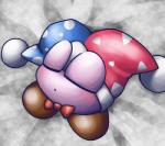 ambiguous_gender clothing fool's_hat hat headgear headwear not_furry sleeping solo box_xod kirby_(series) nintendo marx_(kirby) waddling_head 2019 low_res