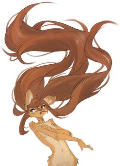 anthro biped breasts countershade_torso countershading female fingers front_view fur hair navel nude nude_anthro nude_female simple_background solo standing tail tattoo tinygaypirate apogee_(tinygaypirate) canid canine canis domestic_dog mammal 2026 digital_drawing_(artwork) digital_media_(artwork) hi_res