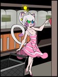 antennae_(anatomy) bangs beehive_(hairstyle) black_antennae bulge cat_tail closed_smile clothed clothing crossdressing curled_tail curvy_figure dipstick_ears dipstick_tail dress ear_markings ear_piercing femboy fingers footwear front_view grey_ears grey_hair grey_tail hair high_heels humanoid_face humanoid_hands humanoid_nose hypnosis light lips long_tail looking_forward male markings mind_control mismatched_eyes monotone_body monotone_clothing monotone_face monotone_footwear monotone_high_heels monotone_shoes monotone_skin mouth_closed multicolored_antennae multicolored_clothing multicolored_dress multicolored_ears multicolored_hair multicolored_tail nipple_slip nipples on_one_leg pale_skin pattern_clothing pattern_dress pecs piercing pink_clothing pink_dress pink_ears pink_footwear pink_high_heels pink_lips pink_nipples pink_shoes public purple_ears purple_hair purple_tail shadow shelf shoes shopping shopping_cart slim small_waist smile solo spiral_eyes standing stepfordization store straight_bangs striped_clothing striped_dress stripes tail tail_markings teeth thin_tail three-quarter_view two_tone_antennae two_tone_clothing two_tone_dress two_tone_hair two_tone_tail wide_hips yellow_antennae lavenderrose animal_humanoid cat_humanoid felid felid_humanoid feline feline_humanoid humanoid mammal mammal_humanoid 3:4 full-length_portrait hi_res portrait