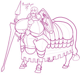 armor big_breasts breasts female hair huge_breasts hyper hyper_breasts open_mouth shield solo weapon desbjust european_mythology greek_mythology mythology priscil_ayvo_(desbjust) centaur equid equid_taur humanoid_taur mammal mammal_taur taur 2021 absurd_res hi_res