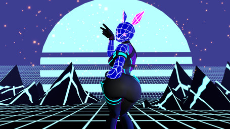 anthro big_butt butt clothing female gesture hand_gesture looking_at_viewer pose presenting solo standing synthwave v_sign neonx_45 epic_games fortnite bunny_(bunnywolf) lagomorph mammal 16:9 3d_(artwork) 4k absurd_res digital_media_(artwork) hi_res huge_filesize source_filmmaker_(artwork) widescreen