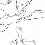 ambiguous_gender bodily_fluids claws duo female feral genital_fluids genitals membrane_(anatomy) membranous_wings nude pussy vaginal_fluids wings sildre nintendo pokemon flygon generation_3_pokemon pokemon_(species) 1:1 2009 black_and_white line_art monochrome