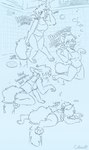 air_bubble ambiguous_gender anthro anthro_focus aquaphilia asphyxiation bad_end biped clothed clothed_anthro clothed_female clothing convulsions covering covering_mouth death drowning exclamation_point female female_focus fully_submerged group hair kneeling knock-kneed lying number oblivious on_front onomatopoeia panicking peril solo solo_focus sound_effects stuck_tail swimming_pool swimwear taking_in_water text trio underwater water whining colbycat canid canine canis mammal wolf 2024 absurd_res artist_name digital_drawing_(artwork) digital_media_(artwork) english_description hi_res monochrome sequence story story_in_description