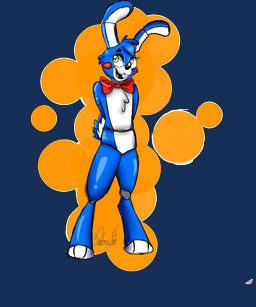 3_toes anthro black_nose blue_hair cat22keke cheek_tuft eyelashes eyeshadow facial_tuft feet fluffy fluffy_tail fur green_eyes grey_body hair half-closed_eyes head_tuft machine makeup male narrowed_eyes red_cheeks ribbons simple_background small_tail solo standing tail toes transparent_background tuft white_body white_fur five_nights_at_freddy's five_nights_at_freddy's_2 scottgames toy_bonnie_(fnaf) animatronic lagomorph leporid mammal rabbit robot 2015 5:6 absurd_res alpha_channel hi_res