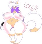 anthro big_breasts blush bow_ribbon breasts female genitals hook hook_hand huge_breasts huge_hips huge_thighs nude overweight overweight_anthro overweight_female pussy solo tail thick_thighs wide_hips ameliemercedez five_nights_at_freddy's five_nights_at_freddy's_world scottgames lolbit_(fnaf) canid canine fox mammal absurd_res hi_res