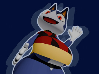 anthro clothed clothing female female_anthro gesture greeting_viewer low-angle_view male open_clothing open_mouth open_shirt open_topwear overweight overweight_male shirt smile smiling_at_viewer topwear waving waving_at_viewer colonthreeguy animal_crossing nintendo rover_(animal_crossing) domestic_cat felid feline felis mammal 3d_(artwork) 4:3 digital_media_(artwork)