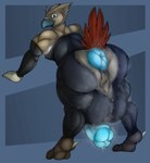 anal anthro anus balls big_balls big_butt big_muscles big_penis blue_background blue_penis bodily_fluids brown_body butt clothing cum cum_on_penis feathers genital_fluids genitals huge_balls huge_butt huge_muscles huge_penis hyper hyper_balls hyper_genitalia latex latex_clothing latex_skinsuit male muscular musk musk_clouds penis puffy_anus red_tail rubber_clothing simple_background skinsuit solo sweat sweaty_balls sweaty_butt sweaty_genitalia tail thick_penis tight_clothing lykim lykimowl blithz accipitrid accipitriform avian bird buteo chickenhawk red-tailed_hawk absurd_res hi_res