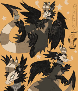 accessory anthro belly black_body black_ears black_feet black_fur black_hands black_tail_tip black_wings breath brown_belly brown_body brown_countershading brown_fur brown_tail castle collar countershading dipstick_tail ear_piercing eyes_closed eyewear fangs feet female female_anthro fur furgonomics glasses grey_collar jewelry leg_markings leg_tuft markings mouth_closed orange_background piercing ring round_glasses simple_background smile socks_(marking) solo spade_tail striped_markings striped_tail stripes tail tail_accessory tail_jewelry tail_markings tail_ring tan_feet tan_tail teeth tongue tongue_out tuft two_tone_tail wings yellow_background thorn_paw mythology dragon furred_dragon furred_scalie mythological_creature mythological_scalie scalie 2025 digital_drawing_(artwork) digital_media_(artwork) full-length_portrait hi_res multiple_images portrait