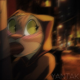 anthro big_eyes big_iris biped black_eyebrows blurred_background blush blush_lines brown_clothing brown_hoodie brown_penis brown_topwear city city_background clothed clothed_anthro clothed_female clothed_male clothed_sex clothing countershade_face countershade_neck countershading duo erection eyebrows faceless_character faceless_male fellatio female female_anthro female_focus fur fur_tuft genitals green_eyes head_tuft hood hood_up hoodie iris looking_aside male male/female multicolored_body multicolored_fur night oral penile penis penis_in_mouth pink_nose public public_sex pupils sex sucking tan_body tan_clothing tan_fur tan_topwear tan_tuft teeth text topwear tuft white_body white_countershading white_fur white_sclera white_text yantak domestic_cat felid feline felis mammal 1:1 artist_name shaded